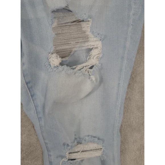 Judy Blue Jeans Womens 16W Blue Boyfriend Fit Distressed High Rise Stretch Rips - Picture 3 of 15